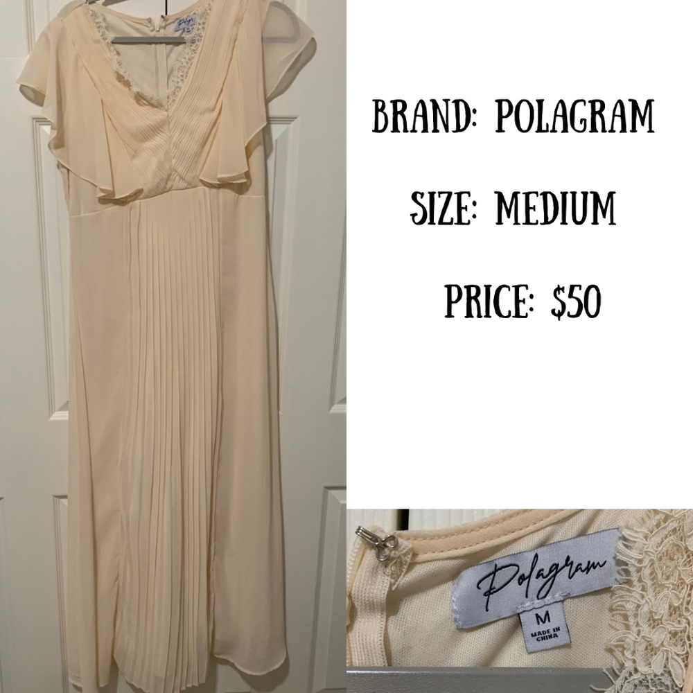 Cream ruffle dress